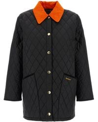 Barbour - Icons Modern Puffer Jackets Nero-Donna - Lyst