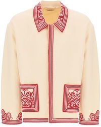 Bode - Flora Bead Embroidered Jacket - Lyst