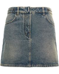 Givenchy - Denim Mini Skirt Gonne Blu - Lyst