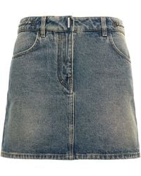 Givenchy - Denim Mini Skirt - Lyst