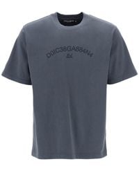 Dolce & Gabbana - T Shirt In Cotone Con Stampa Logo - Lyst