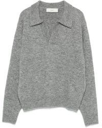 DUNST - Wool Blend Polo Sweater - Lyst