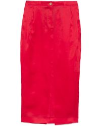 KHAITE - Lucian Silk Skirt - Lyst