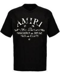 Amiri - T-shirt con stampa logo nera - Lyst