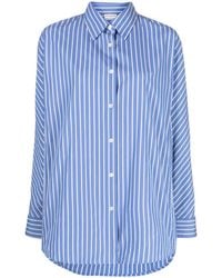 Dries Van Noten - Striped Casio Shirt With Buttons On The Front - Lyst