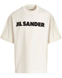 Jil Sander - Maglietta a maniche lunghe con logo - Lyst