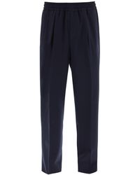 Zegna - Jogger Fit Wool Blend Trousers - Lyst
