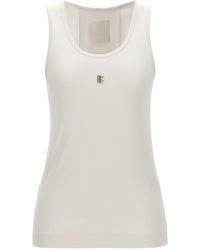 Givenchy - Logo Plaque Top Top Bianco - Lyst