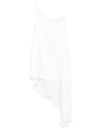 Norma Kamali - One Shoulder Diagonal Tunic Top - Lyst