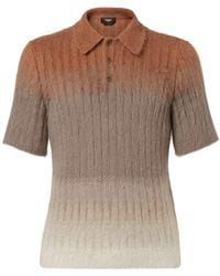 Fendi - Dégradé Mohair And Wool Polo Shirt - Lyst