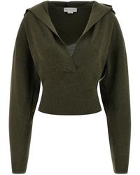 Stella McCartney - Hooded Sweater Maglioni Verde-Donna - Lyst