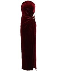 Self-Portrait - Bandeau Maxi Dress Dresses Bordeaux - Lyst