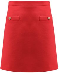 Valentino - Crepe Couture Mini Skirt - Lyst