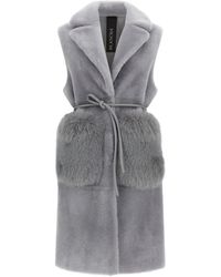 Blancha - 'Merino Straight Volpe Shadow' Vest - Lyst