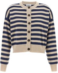 Brunello Cucinelli - 'Sparkling Stripes' Cardigan - Lyst