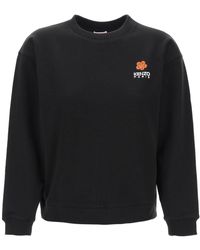 KENZO - Crew Neck Sweatshirt With Embroidery - Lyst