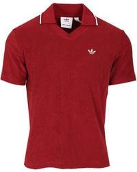 adidas - X Wales Bonner Logo Embroidered Terry Polo Shirt - Lyst