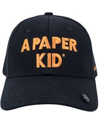 A PAPER KID - Cotton Hat With Frontal Logo - Lyst