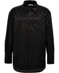 Saint Laurent - Camicia nera in seta - Lyst
