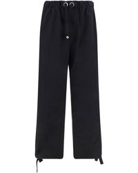 Versace - Cotton Trouser With Back Embroidered Logo - Lyst