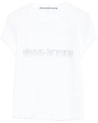 Alexander Wang - Crystal Hotfix Logo Cotton Baby T-Shirt - Lyst