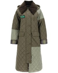 BARBOUR X GANNI - Burghley Quilted Trench Coat - Lyst