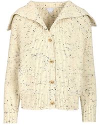 Bottega Veneta - Ribbed Wool Cardigan Knitwear-Donna - Lyst
