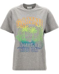Ganni - Have A Nice Day T-shirt - Lyst