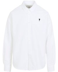 Ami Paris - Classic Fit Cotton Shirt-Uomo - Lyst