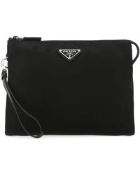 Prada - Nylon Pouch-Bag With Logo - Lyst