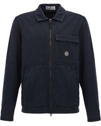 Stone Island Metal Nylon Overshirt Shirt Blouse in Black for Men Lyst