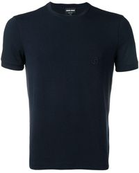 Giorgio Armani - Stretch Viscose Jersey Crew Neck T-Shirt - Lyst