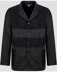 Comme des Garçons - Multi Check Striped Jacket Shirt Jackets Grey - Lyst
