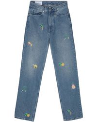 Casablanca - Straight Jeans With Embroidery - Lyst