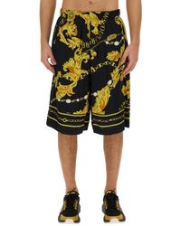 Versace Jeans Couture - "Chain Couture" Bermuda Shorts-Uomo - Lyst