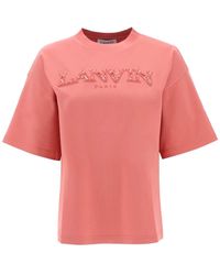 Lanvin - T Shirt Oversize Con Logo Curb - Lyst