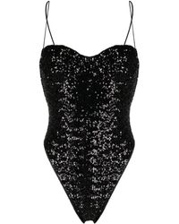 Oséree - High-Leg Swimsuit Embellished With Sequins - Lyst
