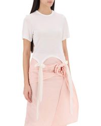 Simone Rocha - Easy T Shirt With Bow Tails - Lyst