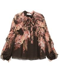 Zimmermann - Printed Blouse - Lyst