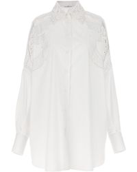 Ermanno Scervino - Rhinestone Embroidery Shirt Camicie Bianco - Lyst