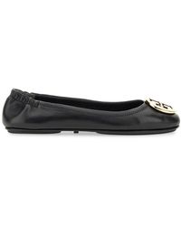 Tory Burch - Ballerine chiuse nere/oro aw24 - Lyst