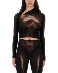 Jean Paul Gaultier - "Body Dust" Print Top - Lyst