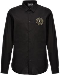 Versace - Logo Shirt Camicie Nero - Lyst