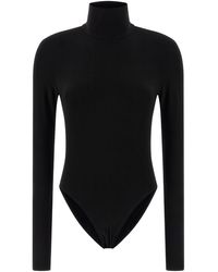 Norma Kamali - Body Cut-Out Top Nero-Donna - Lyst
