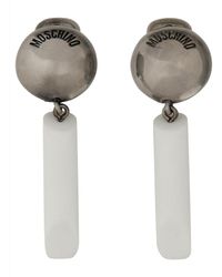 Moschino - Logo Earrings - Lyst