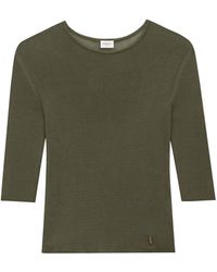Saint Laurent - Semi-Sheer Certified Viscose Knitted Top - Lyst