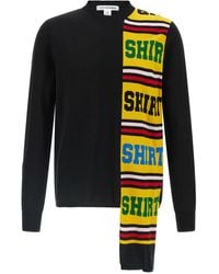 Comme des Garçons - Intarsia Patterned Wool Blend Sweater - Lyst