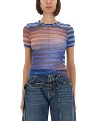 Jean Paul Gaultier - "Air" Mesh T-Shirt-Donna - Lyst