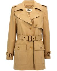 Chloé - Trench cotone - Lyst