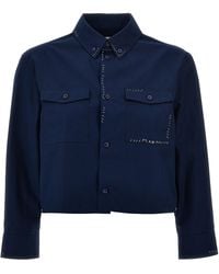 Marni - Logo Embroidery Stitching Shirt - Lyst